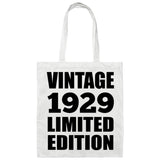 95th Birthday Vintage 1929 Limited Edition - Tote Bag White