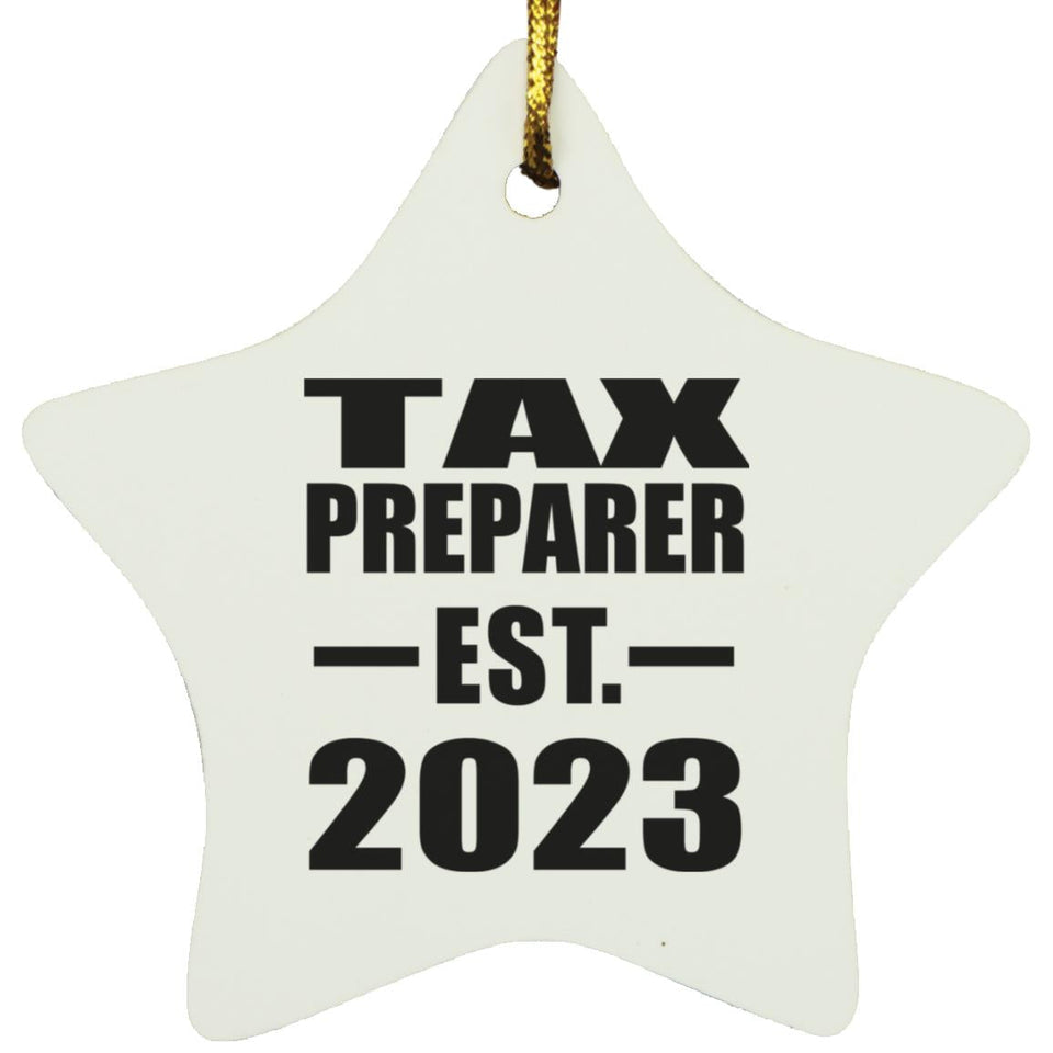 Tax Preparer Established EST. 2023 - Star Ornament