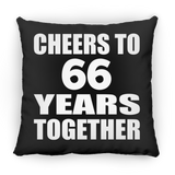 66th Anniversary Cheers To 66 Years Together - Throw Pillow Black