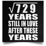 27th Anniversary Square Root of 729 Years Still In Love - Poster Square