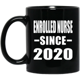Enrolled Nurse Since 2020 - 11oz Coffee Mug Black