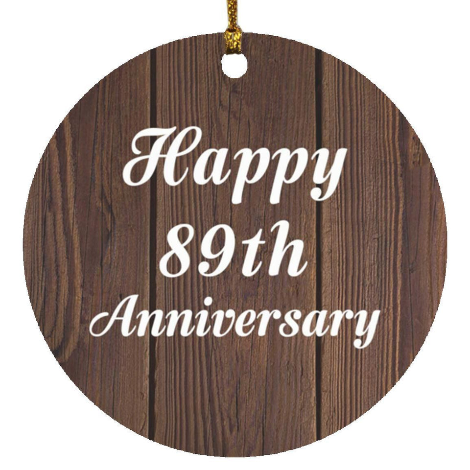 Happy 89th Anniversary - Circle Ornament D