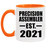Precision Assembler Established EST. 2021 - 11oz Accent Mug Orange