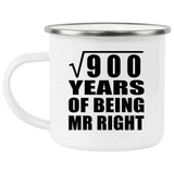 30th Anniversary Square Root of 900 Years of Being Mr Right - 12oz Camping Mug