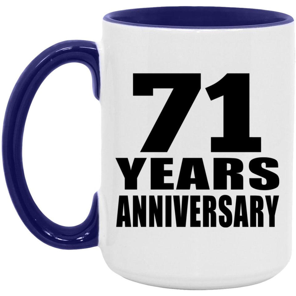 71st Anniversary 71 Years Anniversary - 15oz Accent Mug Purple