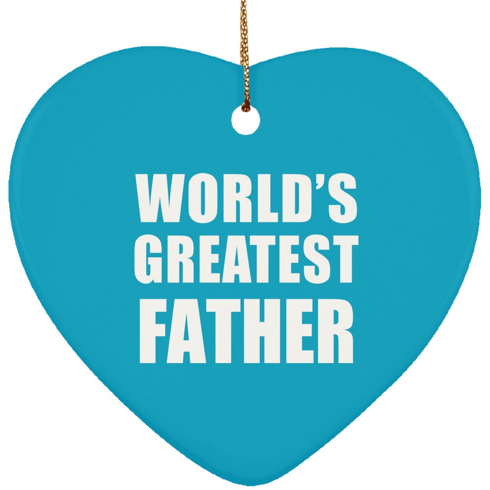 World's Greatest Father - Heart Ornament