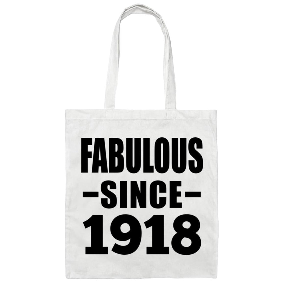 106th Birthday Fabulous Since 1918 - Tote Bag White