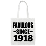 106th Birthday Fabulous Since 1918 - Tote Bag White