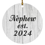 Nephew Established Est. 2024 - Circle Ornament F
