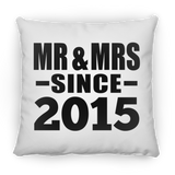 9th Anniversary Mr & Mrs Since 2015 - Throw Pillow