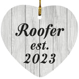 Roofer Established Est. 2023 - Heart Ornament F