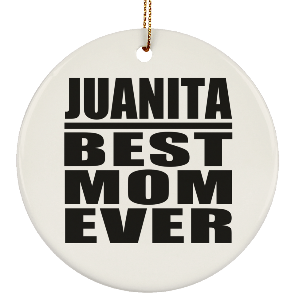 Juanita Best Mom Ever - Circle Ornament