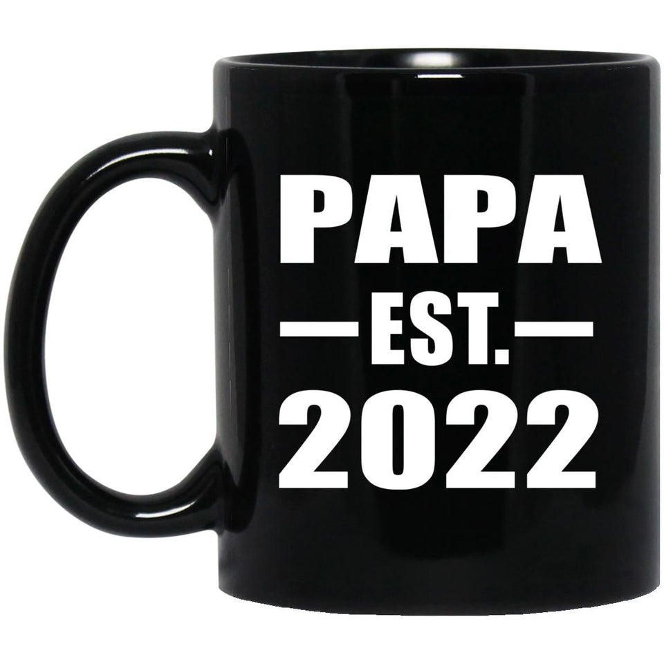 Papa Established EST. 2022 - 11oz Coffee Mug Black