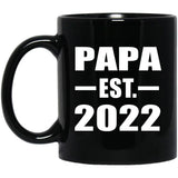 Papa Established EST. 2022 - 11oz Coffee Mug Black