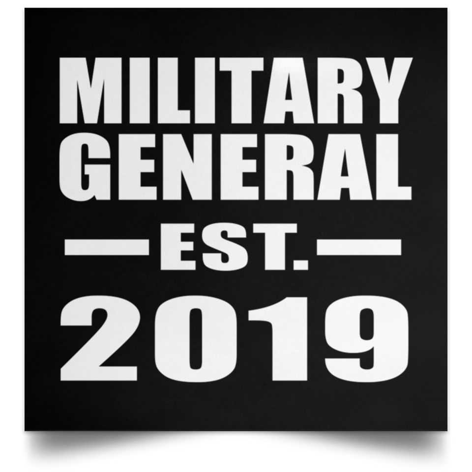 Military General Established EST. 2019 - Poster Square
