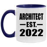 Architect Established Est. 2022 - 11oz Accent Mug Purple