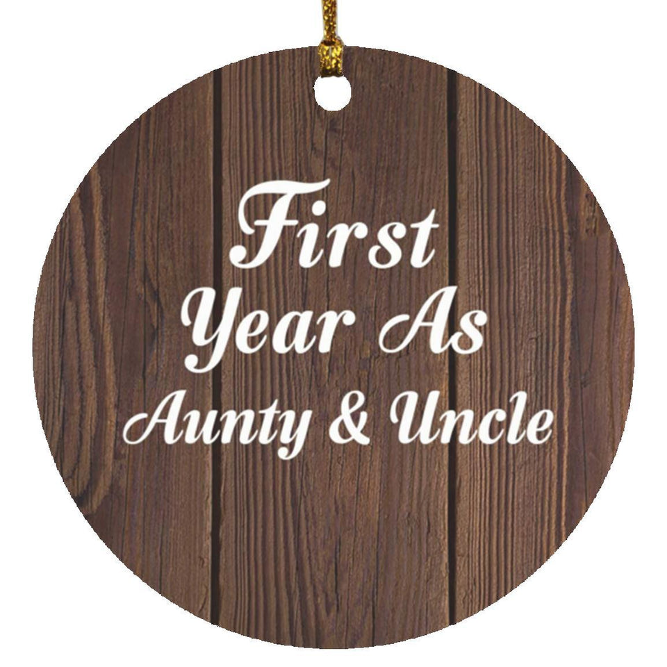 First Year As Aunty & Uncle - Circle Ornament D