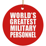 World's Greatest Military Personnel - Circle Ornament