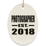 Photographer Established EST. 2018 - Oval Ornament