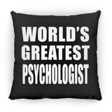 World's Greatest Psychologist - Throw Pillow Black
