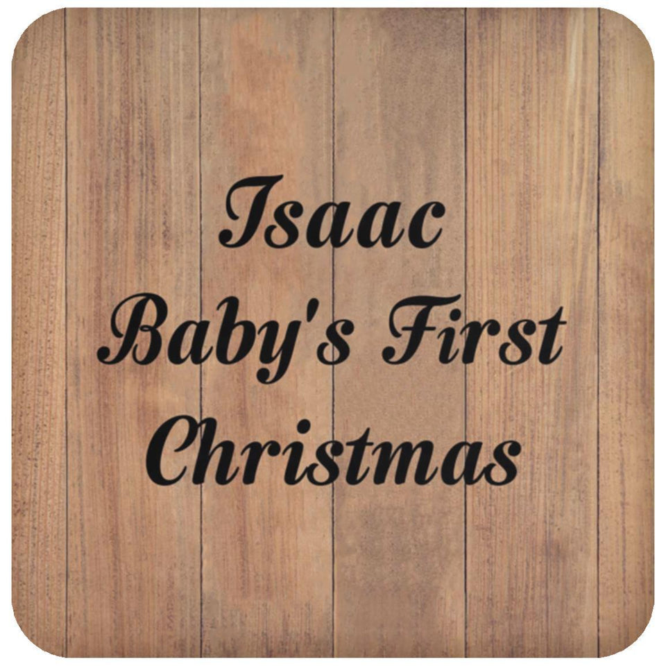 Isaac Baby's First Christmas - Drink Coaster C