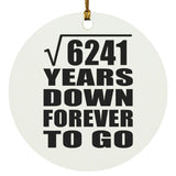 79th Anniversary Square Root of 6241 Years Down Forever To Go - Circle Ornament