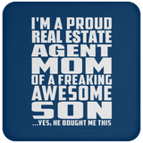 Proud Real Estate Agent Mom Of Awesome Son - Drink Coaster