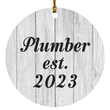 Plumber Established Est. 2023 - Circle Ornament F