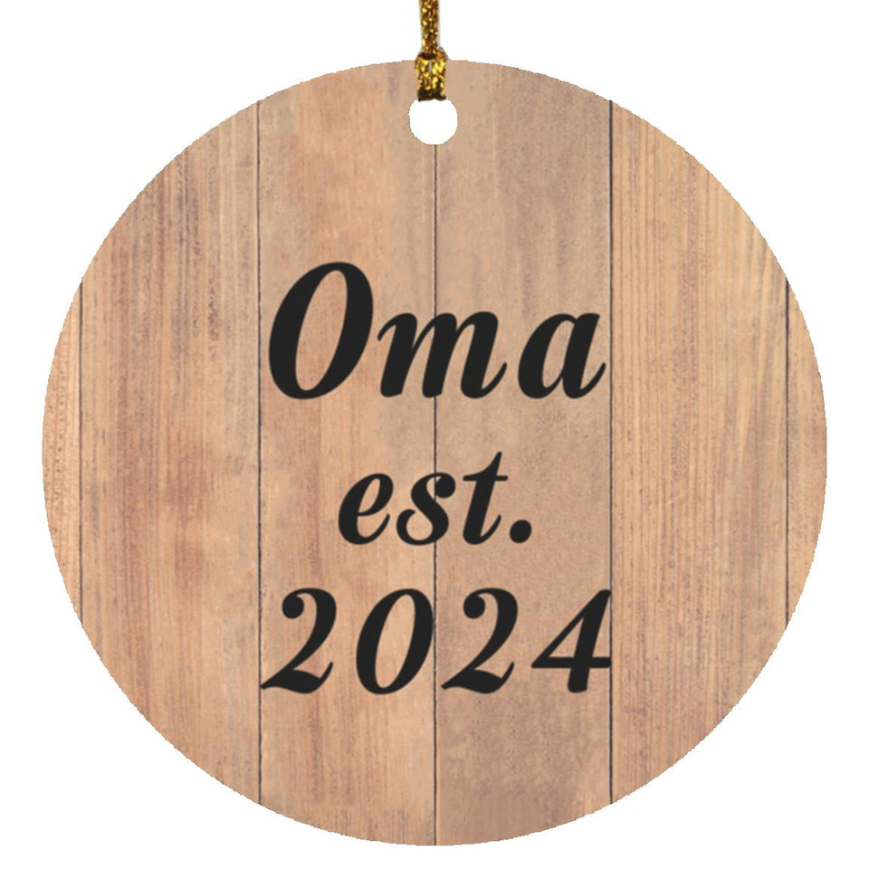 Oma Established EST. 2024 - Circle Ornament C