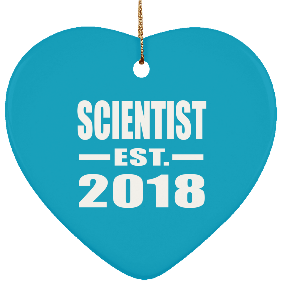 Scientist Established EST. 2018 - Heart Ornament