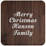 Merry Christmas Hanson Family - Drink Coaster D