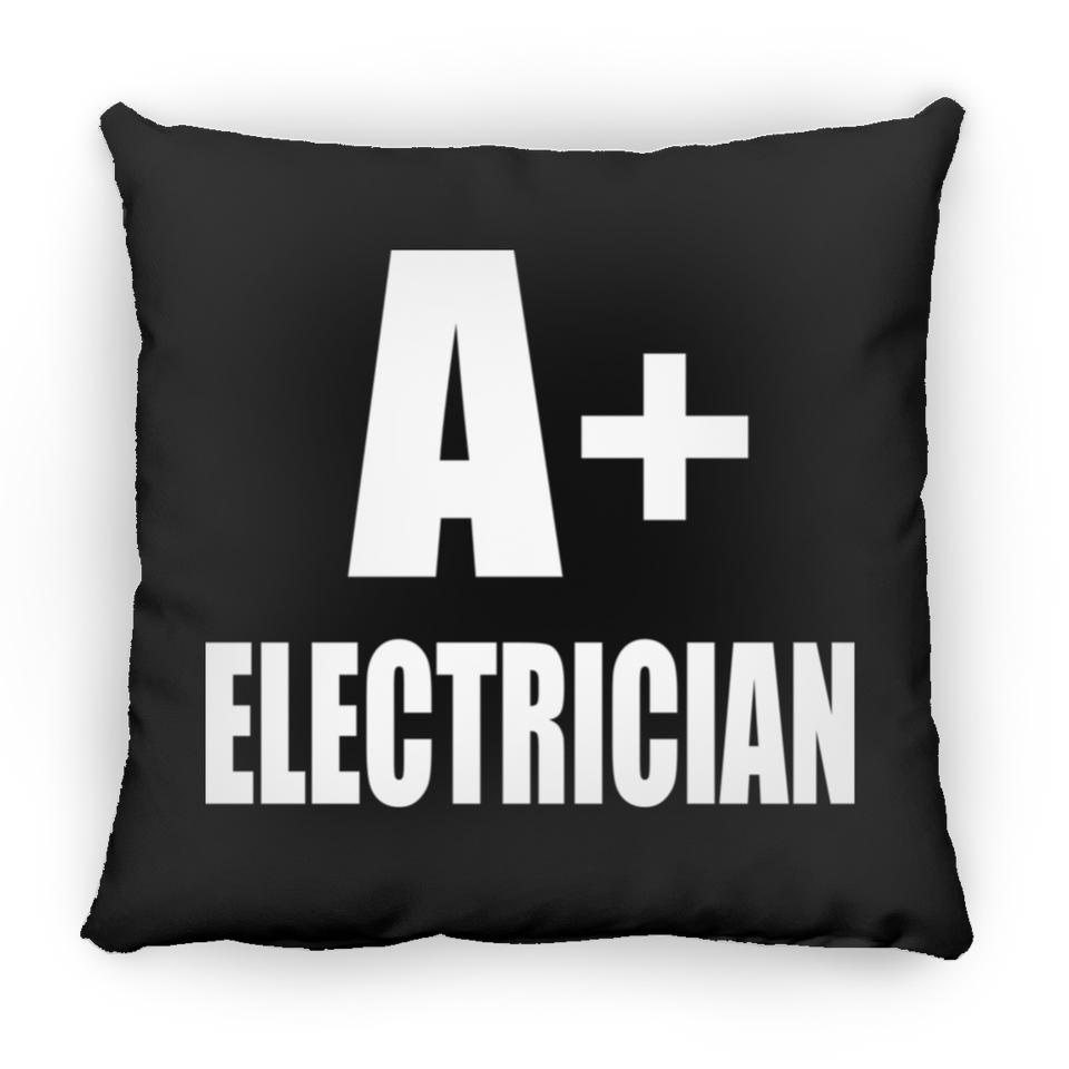 A+ Electrician - Throw Pillow Black
