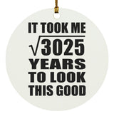 55th Birthday Took Square Root of 3025 Years To Look Good - Circle Ornament