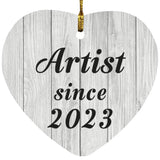 Artist Since 2023 - Heart Ornament F