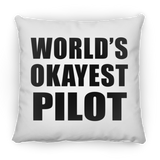 World's Okayest Pilot - Throw Pillow