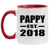 Pappy Established EST. 2018 - 11oz Accent Mug Red