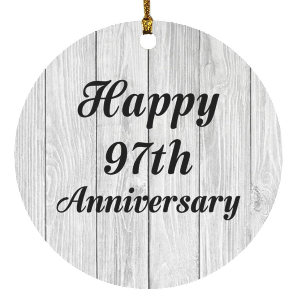 Happy 97th Anniversary - Circle Ornament F