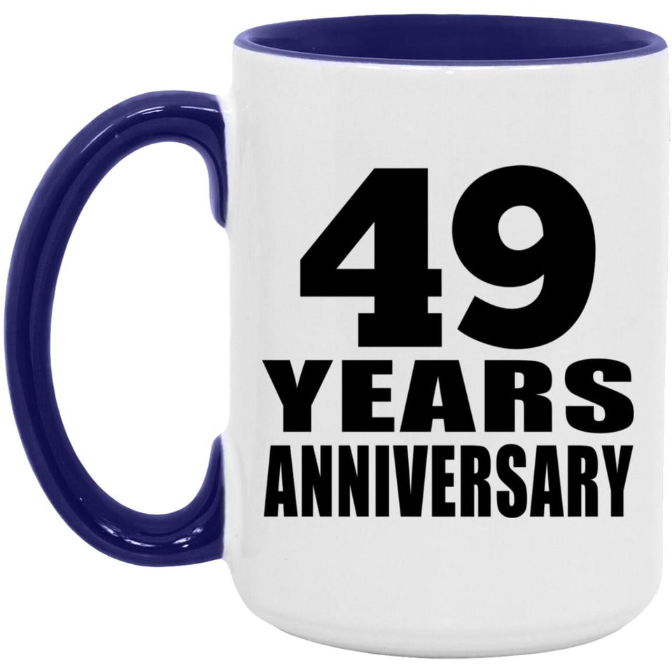 49th Anniversary 49 Years Anniversary - 15oz Accent Mug Purple