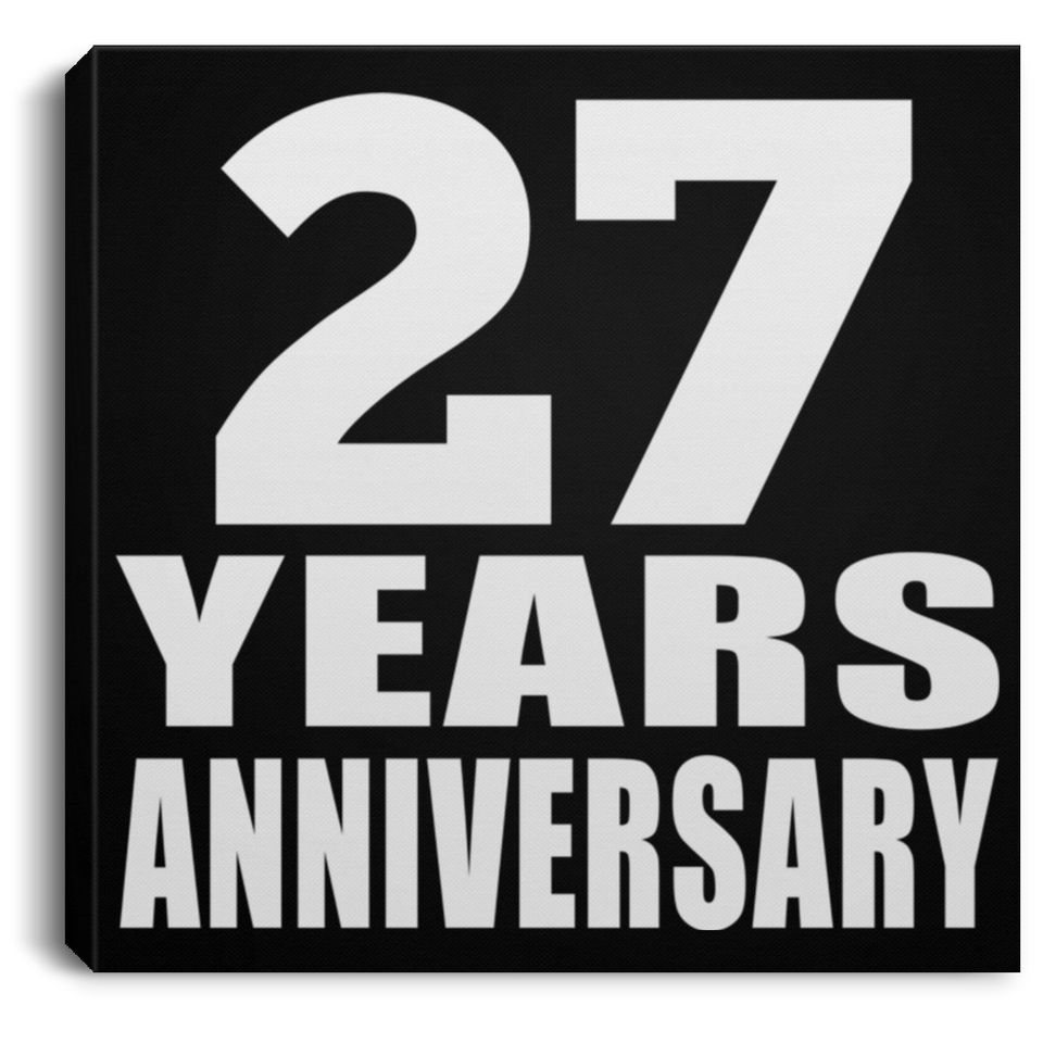 27th Anniversary 27 Years Anniversary - Canvas Square