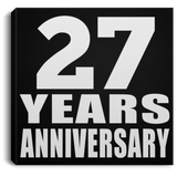 27th Anniversary 27 Years Anniversary - Canvas Square