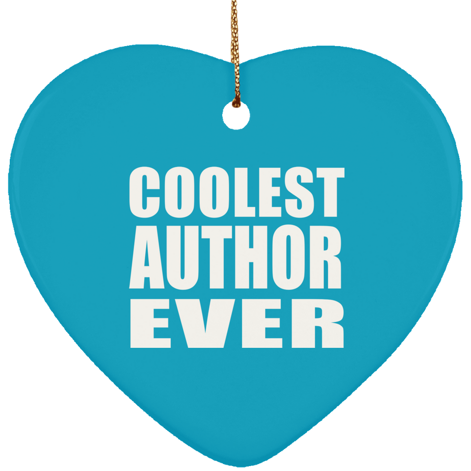 Coolest Author Ever - Heart Ornament