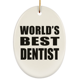World's Best Dentist - Oval Ornament