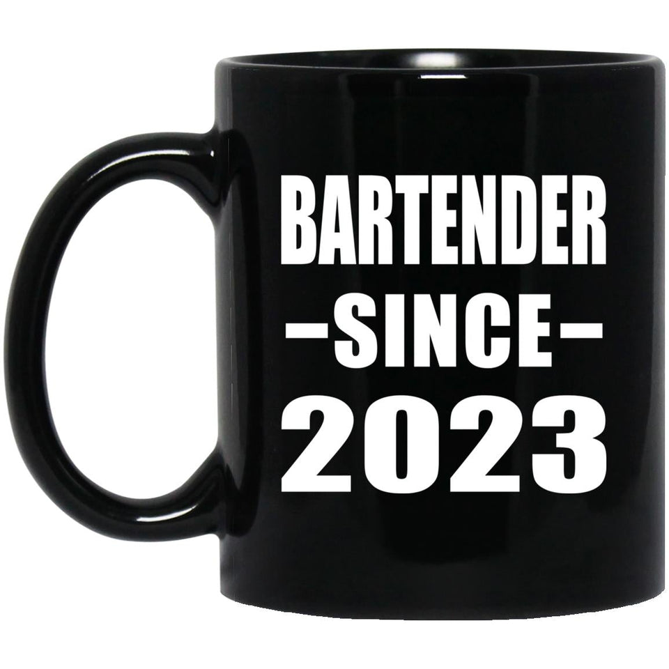 Bartender Since 2023 - 11oz Coffee Mug Black