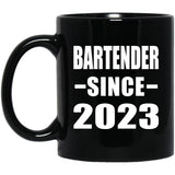 Bartender Since 2023 - 11oz Coffee Mug Black