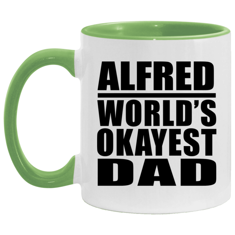 Alfred World's Okayest Dad - 11oz Accent Mug Green