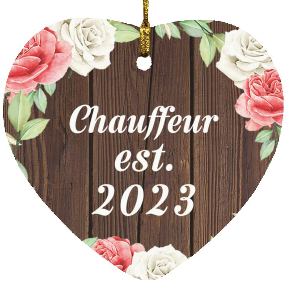 Chauffeur Established Est. 2023 - Heart Ornament A