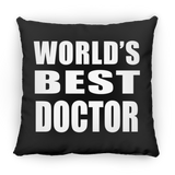 World's Best Doctor - Throw Pillow Black