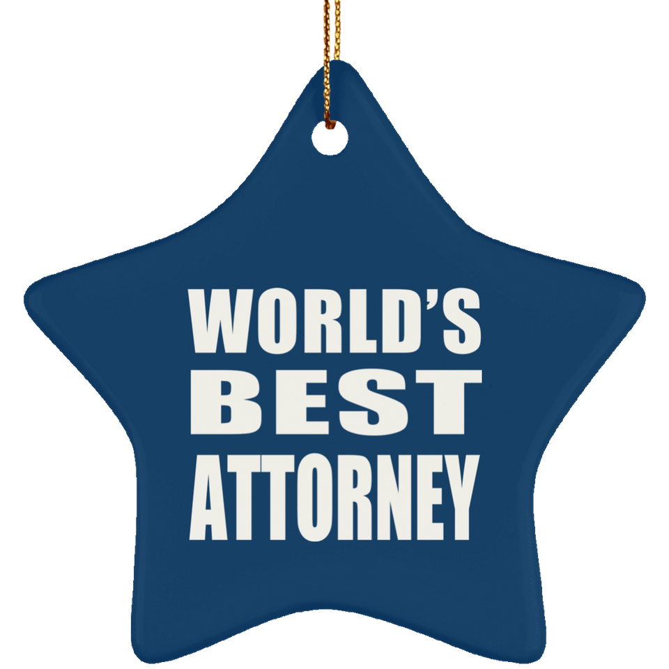 World's Best Attorney - Star Ornament