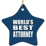 World's Best Attorney - Star Ornament