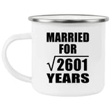 51st Anniversary Married For Square Root of 2601 Years - 12oz Camping Mug